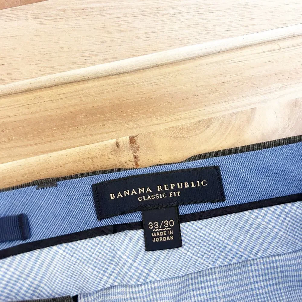 Banana Republic Gray Classic Fit Pants Sz 33x30